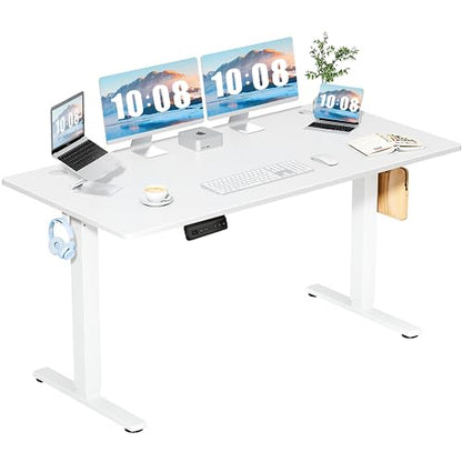 63 Inch Electric Standing Desk, Memory Adjustable Home Office Desk, view 2