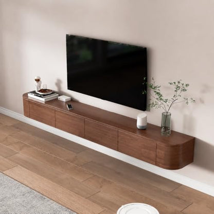 Floating TV Stand, 47-118" Wall Mounted TV Shelf, view 4