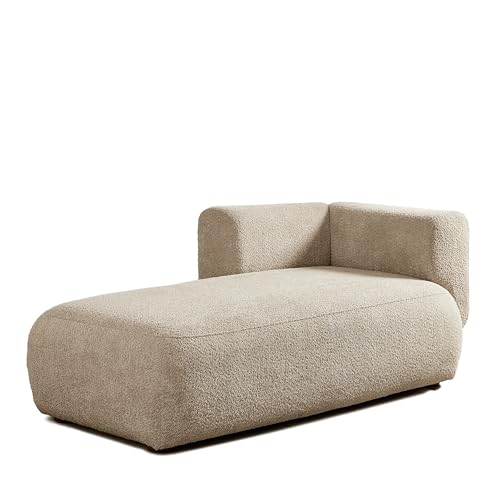 Boucle Upholstered Left Facing Chaise Lounge Indoor for Living Room Bedroom, view 4