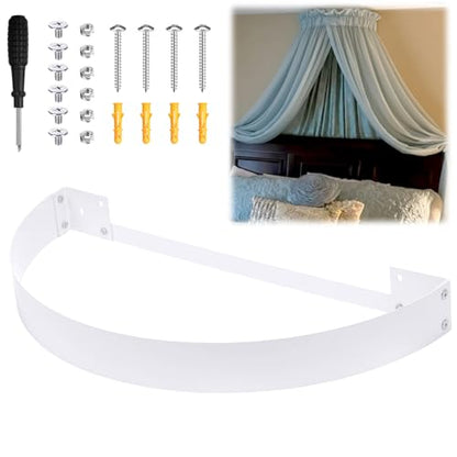 27 Inch DIY Canopy Frame Kit for Rod Pocket Curtains Metal Bed Curtain Kit, view 3