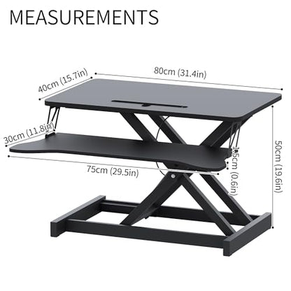 Standing Desk Converter, Height Adjustable Sit to Stand Up Workstation, view 2