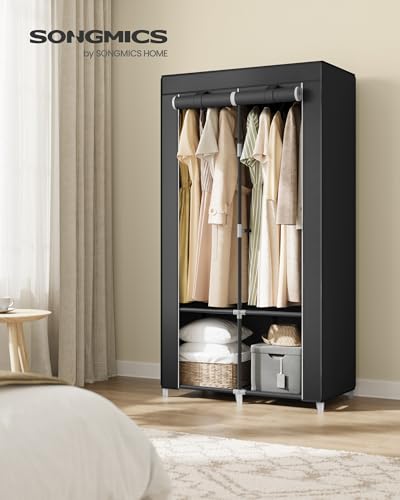 Portable Closet with Cover, 2 Hanging Rods and Shelves, view 3