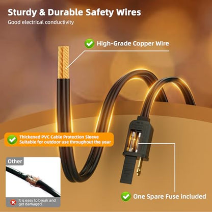 LED Outdoor String Lights, 500FT Outside Waterproof Hanging Patio Lights with 250+10 Shatterproof ST38 Edison Bulbs, 2700K Warm White, Dimmable Light for Back Yard Porch Party Gazebo Bistro