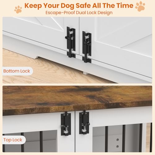 39.4" Dog Crate Furniture, Indoor Dog Kennel Furniture for Small Medium Dogs, view 6
