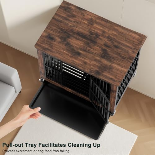 98 cm Wooden Dog Crate End Table for Large Dogs, view 7