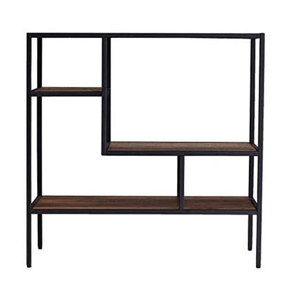 Mathry Reclaimed Wood Shelf - Natural - Reclaimed Wood & Iron Metal - Rustic Design - Ideal for Home Offices, Living Rooms, Dens, 31.5" W x 15.75" D x 31.5" H (HZ1058238)