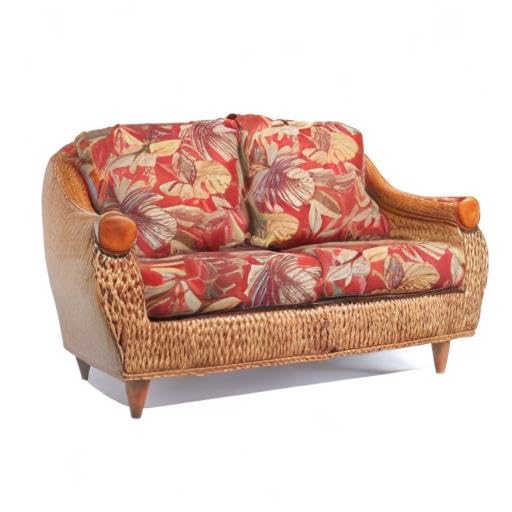 Rattan and Hyacinth Living Room Furniture Loveseat (#1561-RS)
