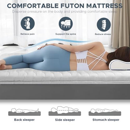Japanese Futon Floor Mattress, 100% High Density Comfortable Foam, view 5