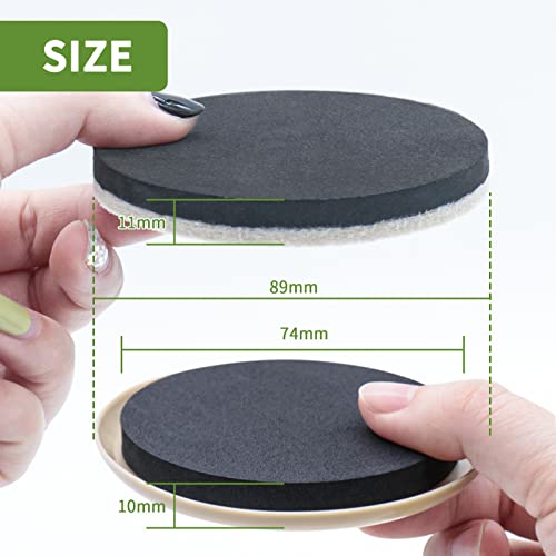 Furniture Sliders for Hardwood Floors, Furniture Sliders for Carpeted Floors, 16 PCS 3 1/2 inch Combo Pack, Sliders for Moving Furniture, Furniture Movers Sliders