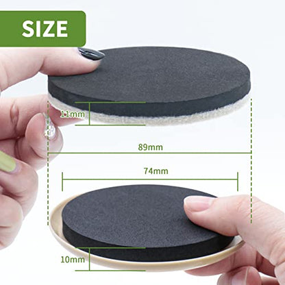 Furniture Sliders for Hardwood Floors, Furniture Sliders for Carpeted Floors, 16 PCS 3 1/2 inch Combo Pack, Sliders for Moving Furniture, Furniture Movers Sliders