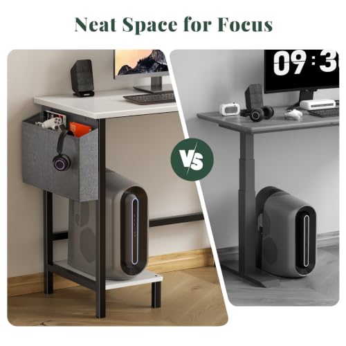 L Shaped Computer Gaming Desk with PC Stand for Home Office, view 7