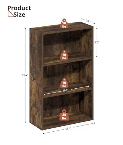 3 Tier DVD Storage Shelf, Media Storage Tower for CDs & Video Games, view 3