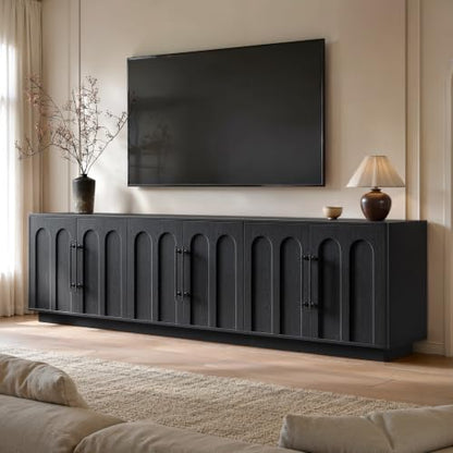 94.5" Extra Long Arched TV Stand for TVs Up to 100 Inch (Black), view 2