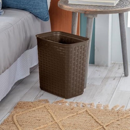 10346P06 Wastebaskt Weave Espresso