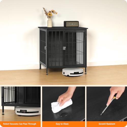 26.5" Heavy Duty Dog Crate Furniture, Dog Kennel Furniture Indoor, view 6