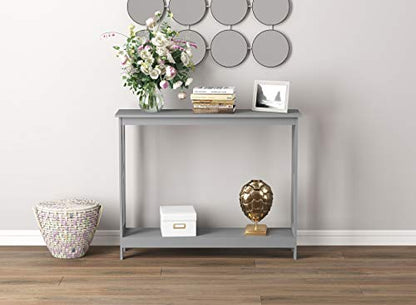& Co. - Gray Console Table, 2-Layer Entryway Table, Console Tables for Entryway, Use As Doorway Table, Sofa Table, or Accent Furniture for Decorating Foyer, 12 x 31.5 x 39.5 Inches
