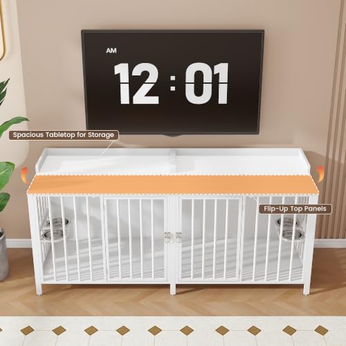78 Inch Dog Crate, Large Dog Crate for 2 Dogs, view 6