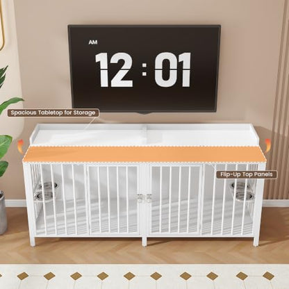 78 Inch Dog Crate, Large Dog Crate for 2 Dogs, view 6