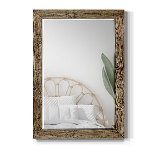 Rectangular Dark Room Walnut Wooden Framed Body Mirror Decor Farmhouse Wall, view 2