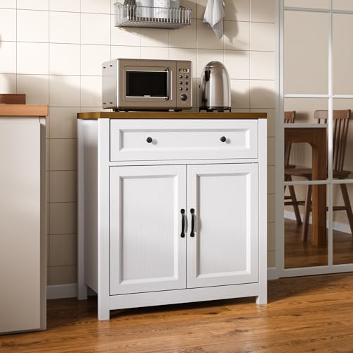 Storage Cabinet with Adjustable Shelf, 2-Door Farmhouse Buffet, view 5