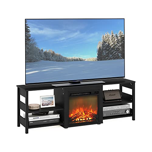 Classic Fireplace 3-Tier TV Stand for TV up to 70 Inch, Americano, view 2