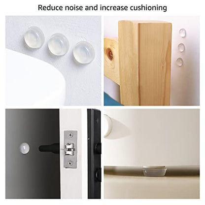 Cabinet Door Bumpers, Clear Self Adhesive Pads for Surface Protection, Noise Reduction and Sound Dampening, Rubber Stoppers for Drawers and Cupboards, 300-Piece, 6.9 x 4.5 x 0.6 inch