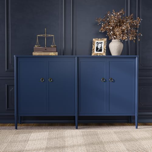 58" Sideboard Buffet Cabinet with Storage for Dining Room, Blue, view 2