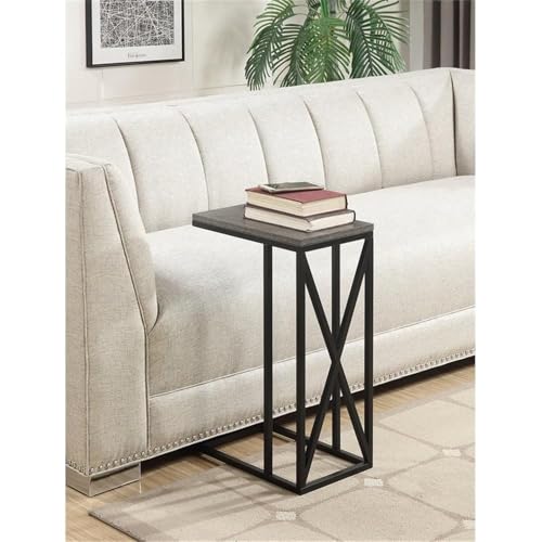 Tucson C End Table, Weathered Gray / Black
