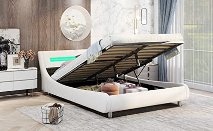 Full Size Bed Frame for Bedroom Full Size Low Profile Upholstered Platform Bed, view 6