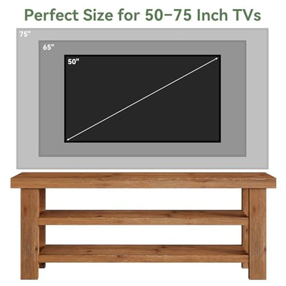 63" Solid Wood TV Stand for 55/60/65/75 Inch TVs, view 5