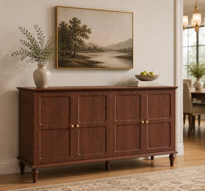58'' Mid-Century Modern Sideboard Buffet Cabinet with Storage, view 2