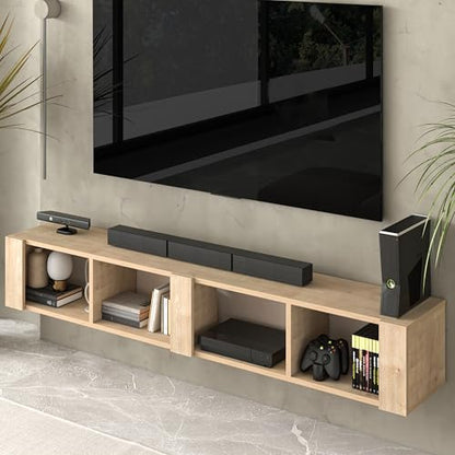 Atelier Mobili Floating TV Stand for 75 Inch TVs – Wall Mounted Entertainment, view 5