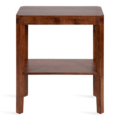 Talcott Mid-Century Side Table, 22 x 14 x 26, Walnut Brown, Modern End Table for Storage and Display