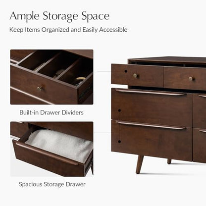 7 Drawer Dresser for Bedroom, view 6