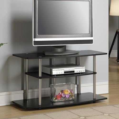 Designs2Go No Tools 46 inch 3 Tier Wide TV Stand, Black
