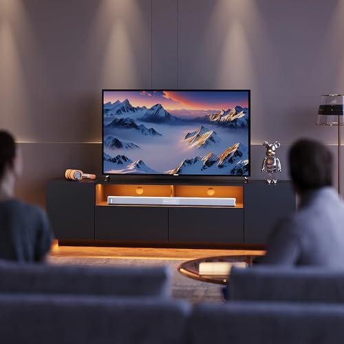 LED TV Stand with Large Storage Cabinet, view 7