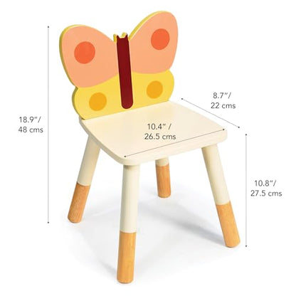 Toys - Garden Butterfly Chair - Sturdy Wooden Garden Themed Chairs for Kids - Durable Playroom Furniture - Boosts Creativity and Independence in Boys and Girls - Age 3+