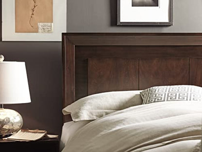 Solid Wood Platform Bed, King, Element - Chocolate Brown
