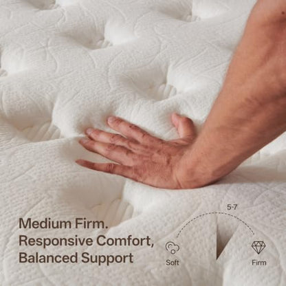 Queen Mattress 12 Inch, Memory Foam Hybrid, Medium Firm, view 4