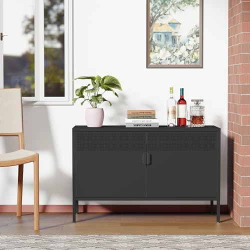 Black Wide Metal Locker Storage Cabinet, view 7