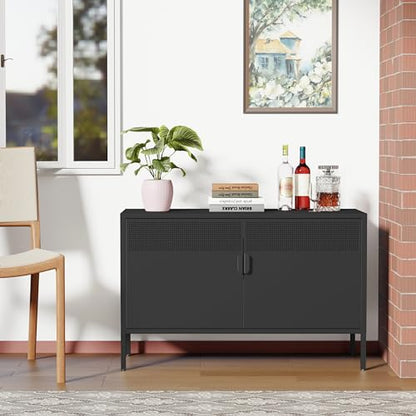 Black Wide Metal Locker Storage Cabinet, view 7