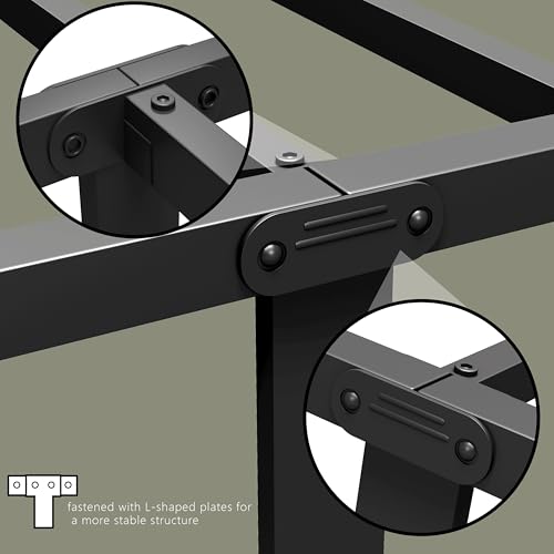 14Inch Metal Bed Frame, Full Size Bed Frame with Storage Space, view 7