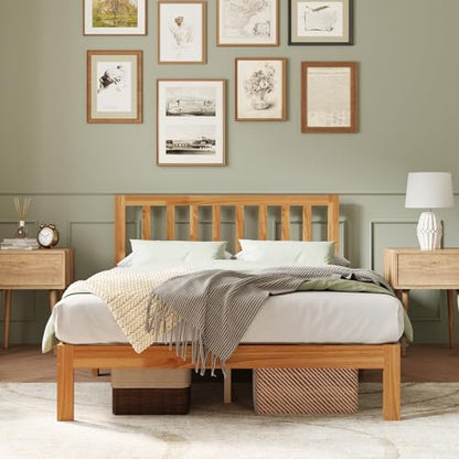 12inch Twin Size Bed Frame Wooden Twin Platform Bed Frame, view 2