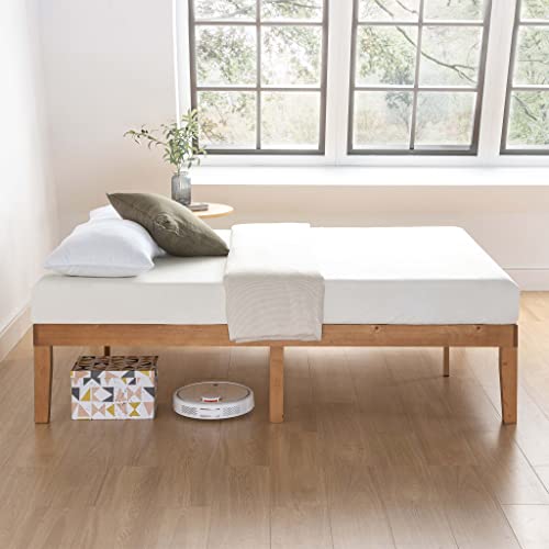 Naturalista Classic 16 Inch Solid Wood Platform Bed with Wooden Slats, view 4