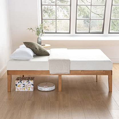 Naturalista Classic 16 Inch Solid Wood Platform Bed with Wooden Slats, view 4