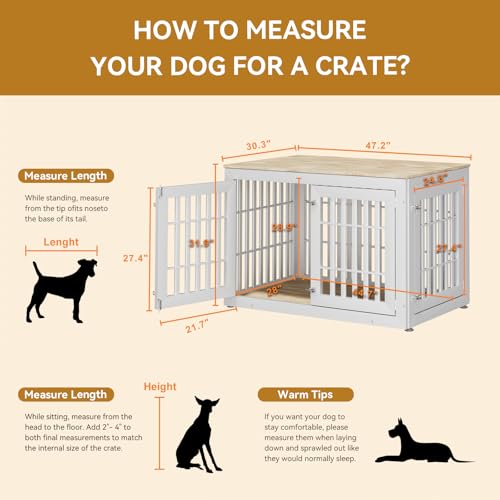 48 Inch Heavy-Duty Dog Crate Furniture, view 4