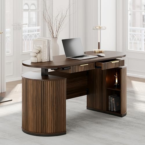 Electric Standing Desk with Storage Drawers, view 2