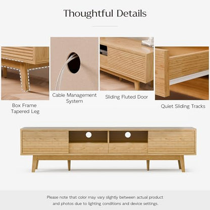 70" Mid Century Modern TV Stand for TVs up to 75 Inch, view 7