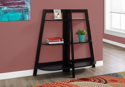 Bookshelf, Bookcase, Etagere, 3 Tier, 48" h, Office, Bedroom, Brown Laminate