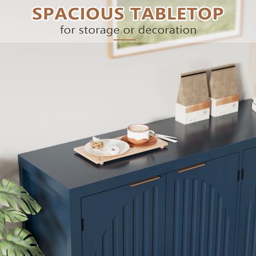 58“ Fluted Sideboard Buffet Cabinet with Storage, view 6